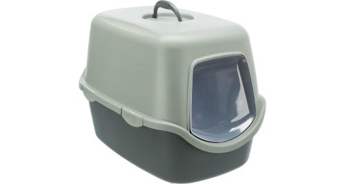 Trixie WC Vico Kryté s Dvířky, Bez Filtru, 40x40x56cm - Antracit/Šedozelená