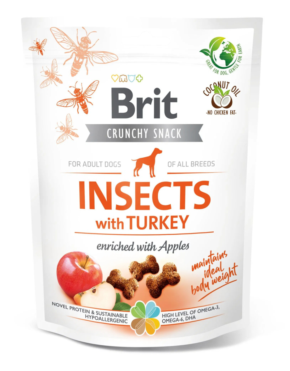 Brit Crunchy Snack Insects with Turkey and Apples - 200g