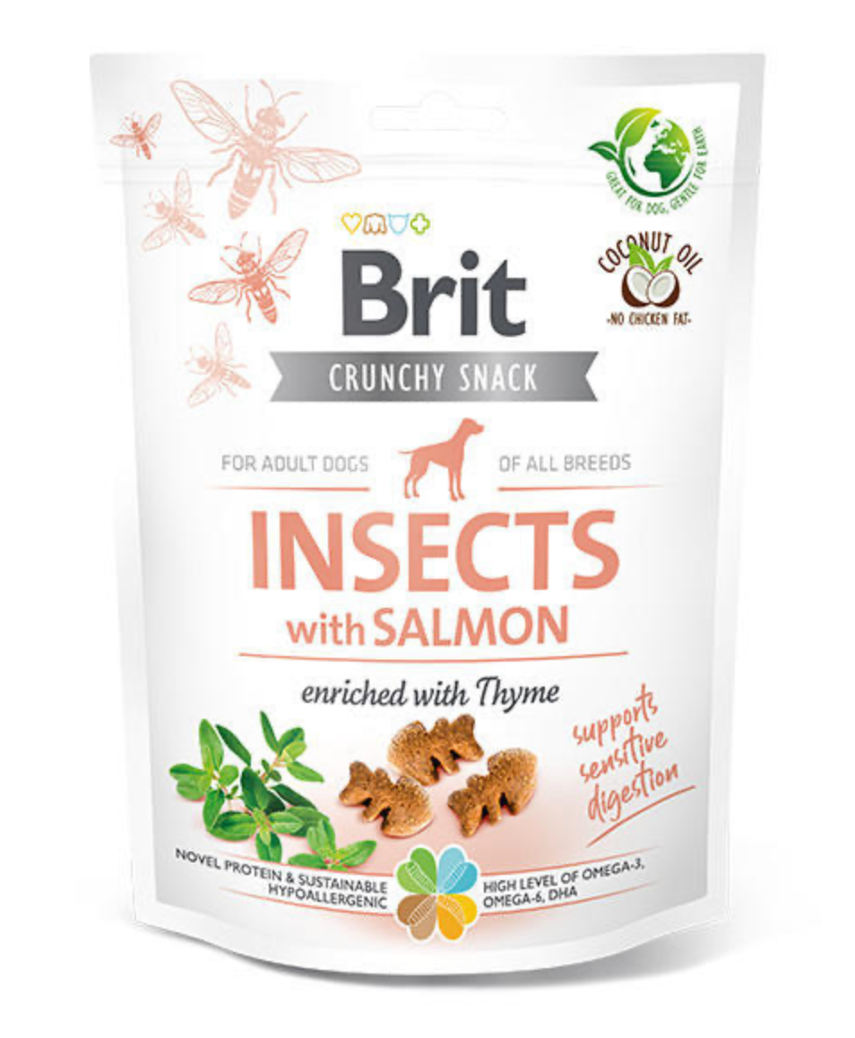 Brit Crunchy Snack Insects with Salmon enriched with Thyme - 200g