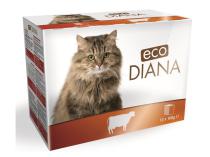 Eco Diana Cat  -  kapsičky s hovězím v omáčce  12 x 100g