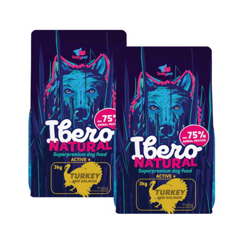 Ibero Natural Dog Active + - 2x3kg