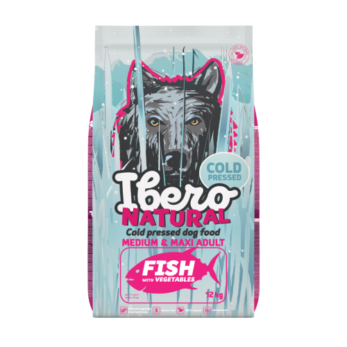 Ibero Cold Press Dog Medium & Maxi Adult Fish - 12kg 