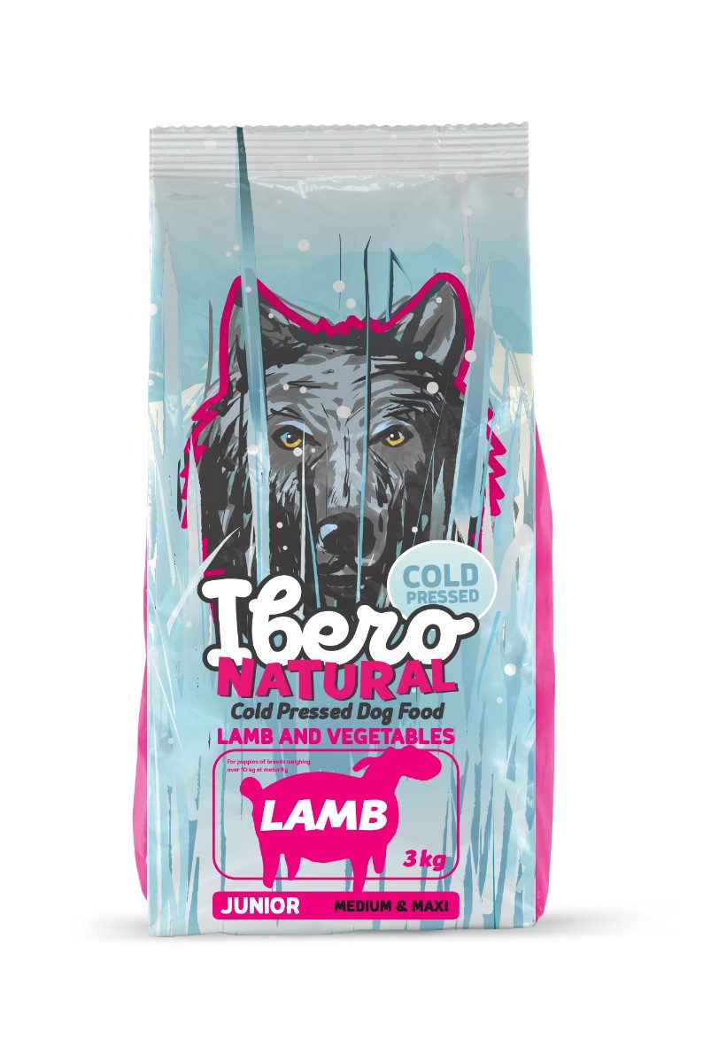 Ibero Cold Pressed Dog Junior Medium/Large Lamb - 3kg