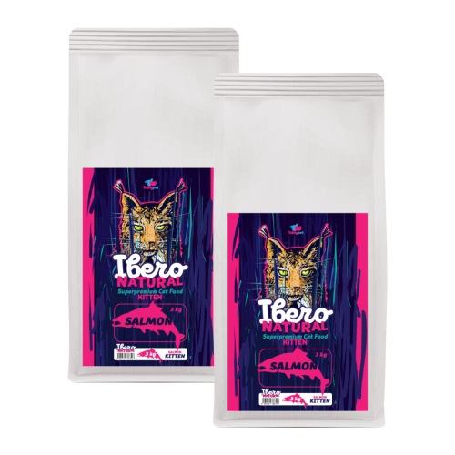 Ibero Natural Cat Kitten Salmon - 2x3kg
