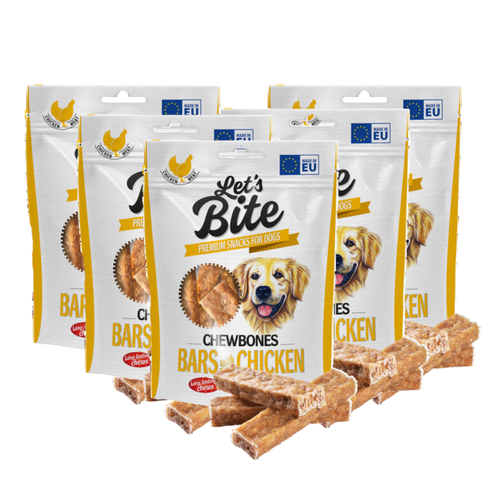 Brit Let's Chewbones Bars with Chicken - 5x175g