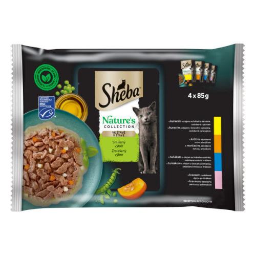 Sheba Nature's Collection Smíšený Výběr ve Šťávě - 4x85g 