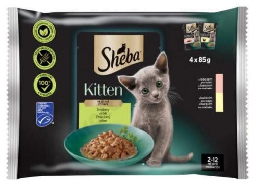 Sheba Kitten Smíšený Výběr ve Šťávě - 4x85g 