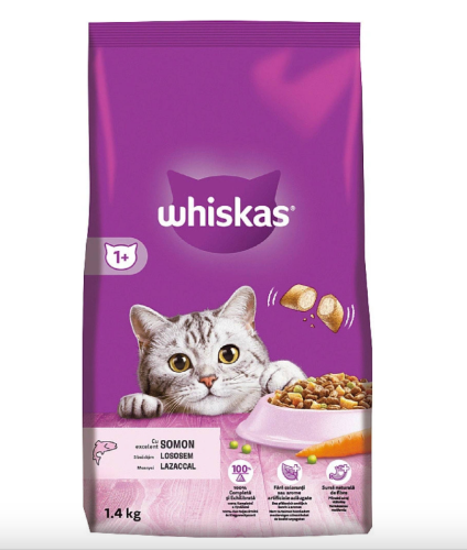 Whiskas Suché Losos - 1,4kg 