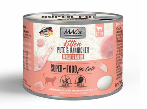 Mac's Konz. Kitten Krůtí/Králičí - 200g