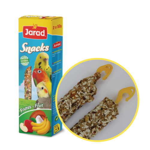 Jarad Tyčinky Střední Papoušek Ovoce - 2ks