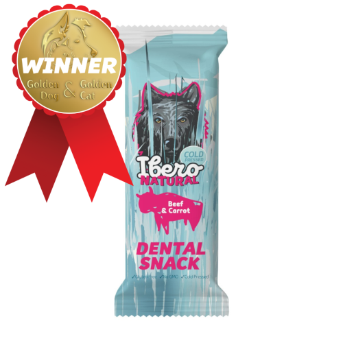 Ibero Cold Pressed Dental Snack Hovězí/Mrkev - S/M (3ks)