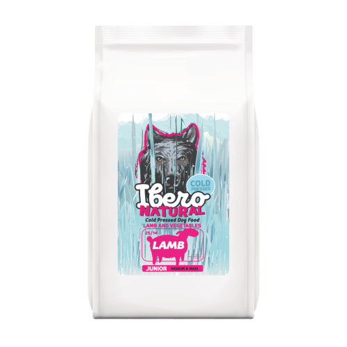 Ibero Cold Press Dog Medium & Maxi Junior Lamb - 12kg + 3kg GRATIS
