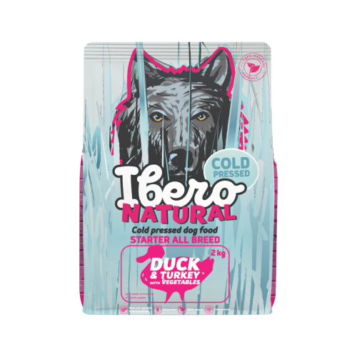 Ibero Cold Press Dog All Breed Starter Duck&Turkey - 2kg