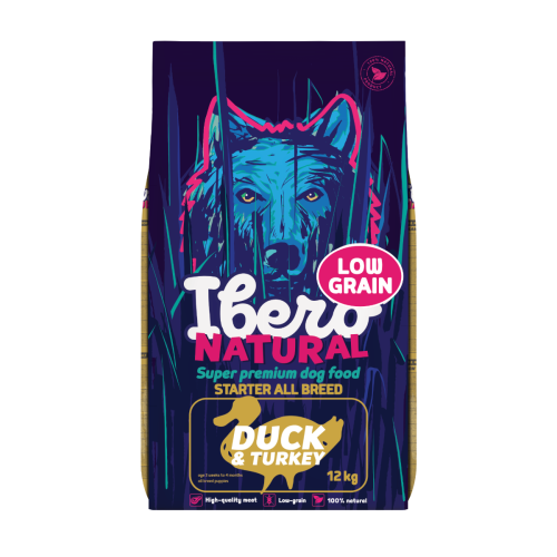 Ibero Natural Low Grain All Breed Starter Duck & Turkey - 12kg