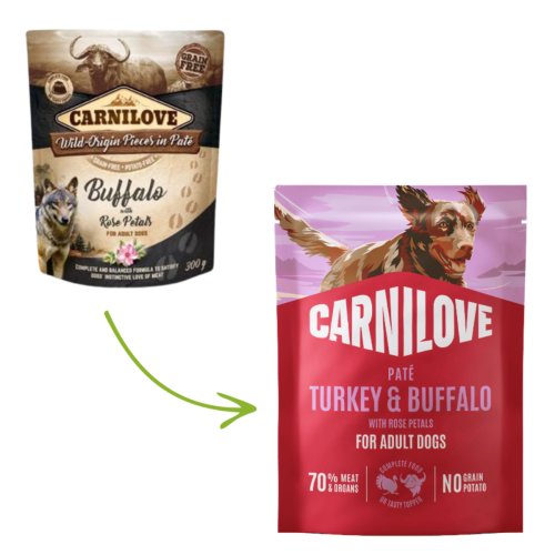 Carnilove Dog Adult Paté 300g - Turkey & Buffalo with Rose Petals