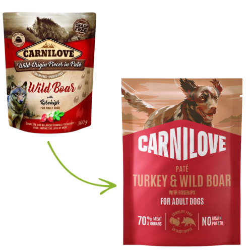 Carnilove Dog Adult Paté 300g - Turkey & Buffalo with Rose Petals