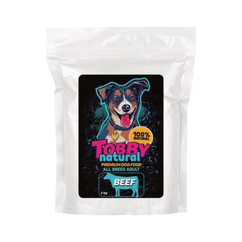 Tobby Natural Adult Dog Beef - 3kg 