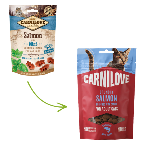 Carnilove Cat Crunchy Snack 50g - Salmon with Catnip