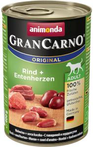 ANIMONDA dog konzerva Gran Carno hovězí/kachní srdce