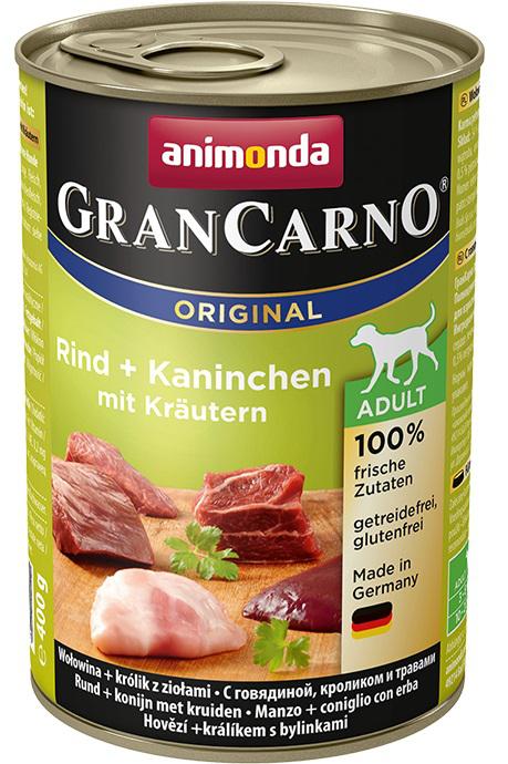 Animonda dog konzerva Gran Carno hovězí/králík/bylinky