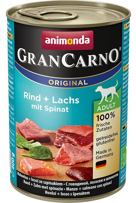 ANIMONDA dog konzerva Gran Carno hovězí/losos/špenát