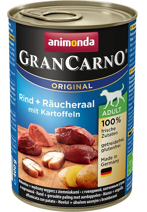 ANIMONDA dog konzerva Gran Carno uzený úhoř/brambory