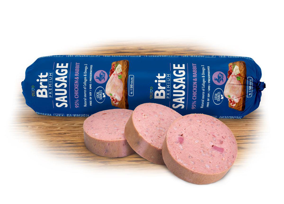 BRIT dog sausage CHICKEN / RABBIT