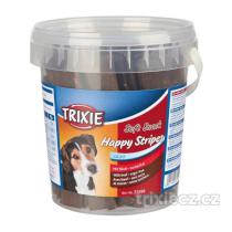Pochoutka dog HAPPY stripes hovězí pásky (trixie)