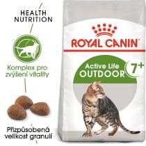 Royal Canin cat  OUTDOOR + 7 - granule pro stárnoucí kočky s častým pohybem venku