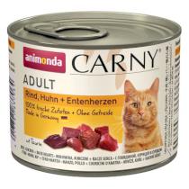 ANIMONDA cat konzerva CARNY hovězí/kuře/kachní srdce
