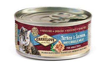 CARNILOVE cat konz. ADULT TURKEY/salmon