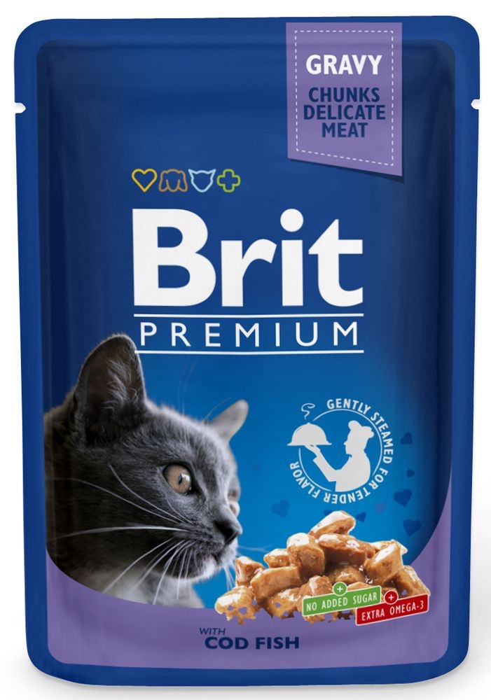 Brit Premium For Adult in Gravy 100g - Cod Fish