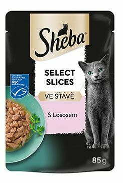 Sheba Select Slices Ve Šťávě 85g - S Lososem