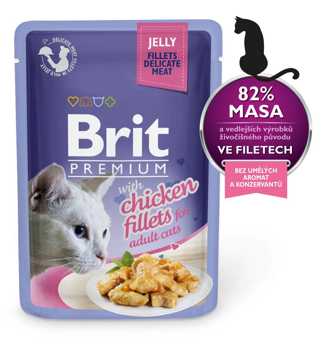 Brit Premium Adult Fillets in Jelly 85g - Kuřecí