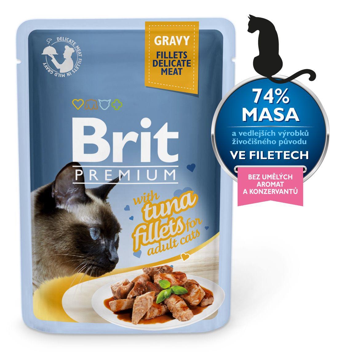 Brit Premium Adult Fillets in Gravy 85g - Tuňák