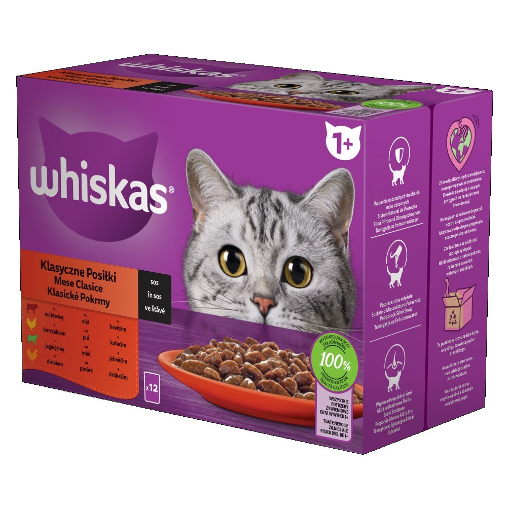 Whiskas Klasické Pokrmy Ve Šťávě - 12x85g