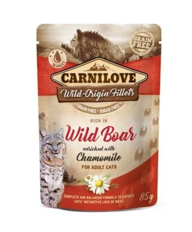 Carnilove Cat Adult Wild Boar With Chamomile - 85g (exp. 19/12/24)