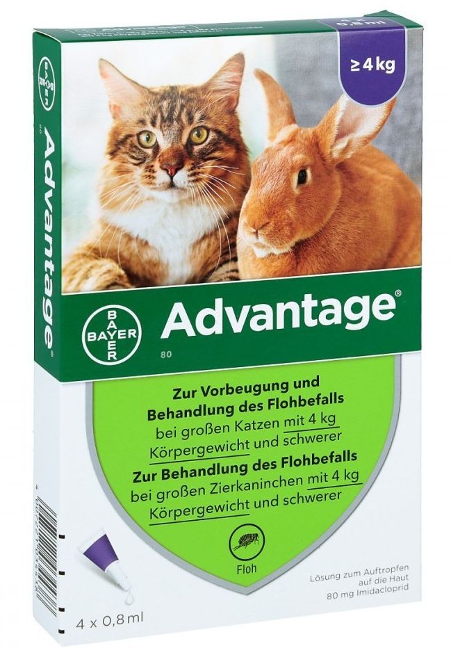 Bayer Advantage Antiparazitní Spot-On 4ks - Nad 4kg