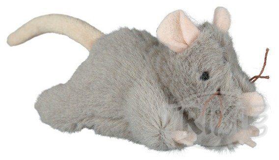 Plyšová myš šedá, robustní